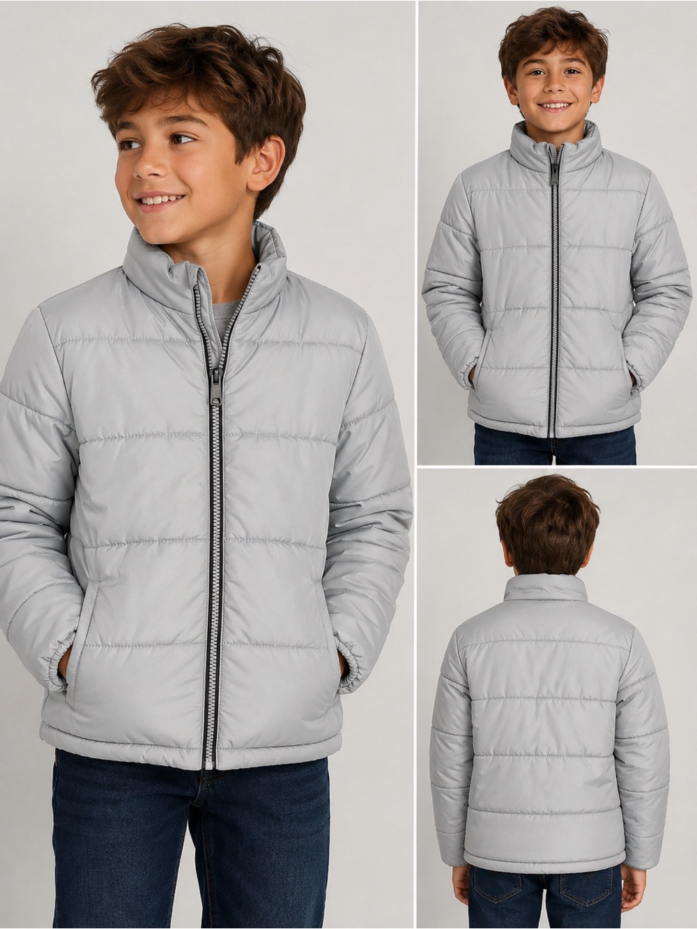 Crazy 8 Gray Jacket with Lime Logo Accent